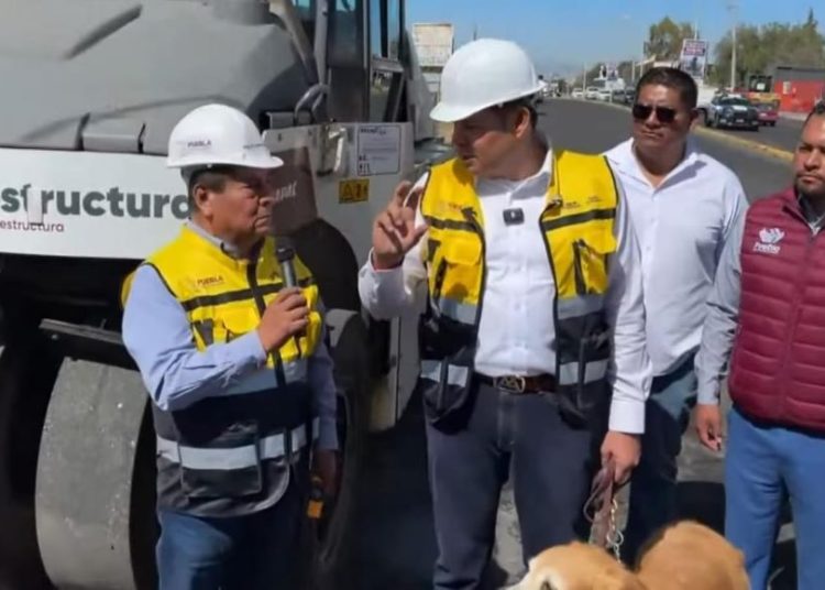 Supervisa Armenta rehabilitación del Bulevar Valsequillo