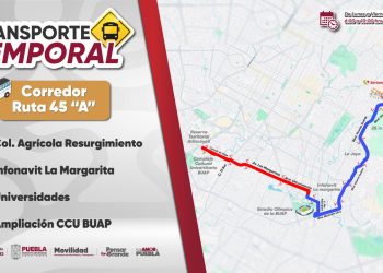 Se incorpora nuevo recorrido temporal mediante ampliación de la Ruta 45 “A”