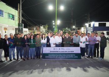 Juan Manuel Alonso inaugura dos calles en San Martín Texmelucan