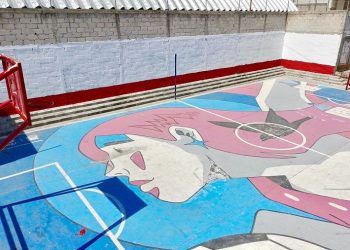 Ayuntamiento rehabilita Cancha La Rosa con jornada de pintura