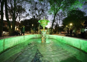 Entregan mantenimiento integral a fuentes del Parque de San José