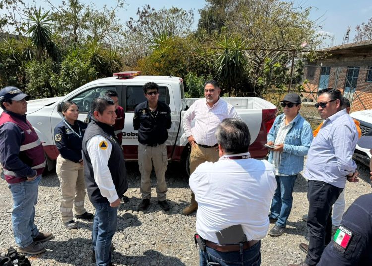 Protección Civil verifica la ruta 7 de evacuación del volcán Popocatépetl