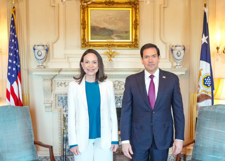 Corina Machado califica de excelente reunión con Marco Rubio