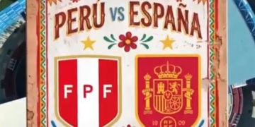 España vs Perú en el estadio Cuauhtémoc, previo a la Copa del Mundo