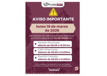Informa Gobierno de Pepe Chedraui módulos de cobro y atención de servicios para el 16 de marzo