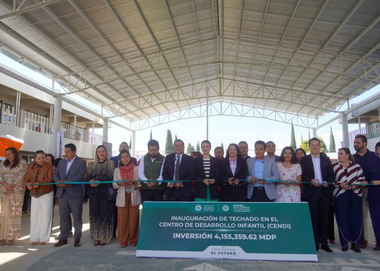 Alcalde Juan Manuel Alonso inaugura techado del CENDI Texmelucan