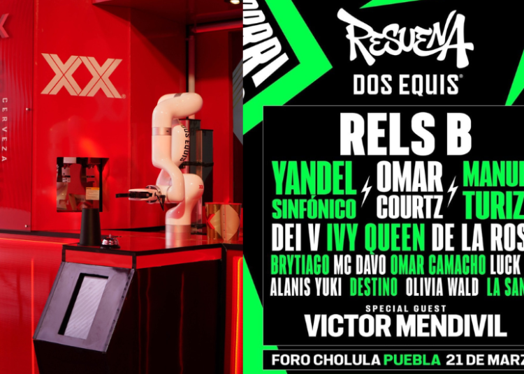 Barra de robots llega a Resuena Dos Equis en Cholula