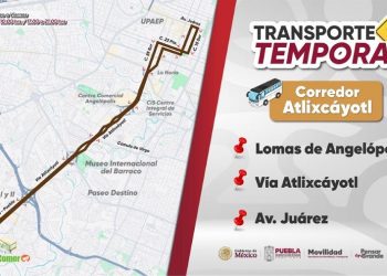 Activan corredor temporal Angelópolis–Juárez por déficit de transporte