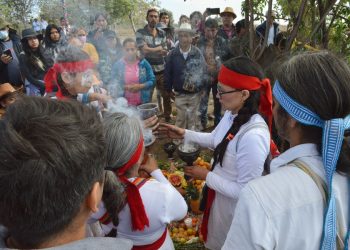 Refuerzan seguridad para ritual al Popocatépetl en Santiago Xalitzintla