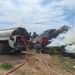 Controlan incendio de 200 llantas en San Pedro Cholula