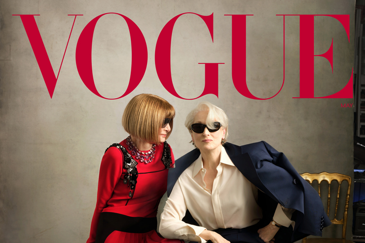Meryl Streep y Anna Wintour en portada de Vogue