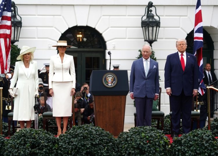 Trump recibe a Carlos III y Camila en la Casa Blanca