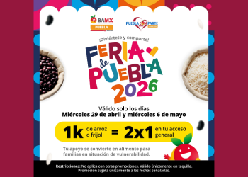 Feria de Puebla lanza 2×1 a cambio de alimentos