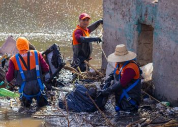 Refuerza Gobierno de la Ciudad acciones preventivas en el vaso regulador Puente Negro