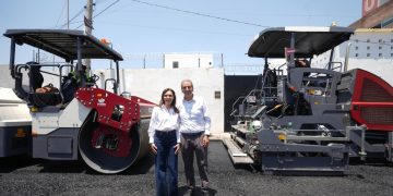 Tren de Pavimentación, regalo de aniversario 495 para Puebla