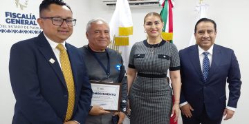 Caeto recibe reconocimiento de la Fiscalía General del Estado