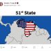 Trump comparte imagen del mapa de Venezuela pintado con la bandera de EE.UU.