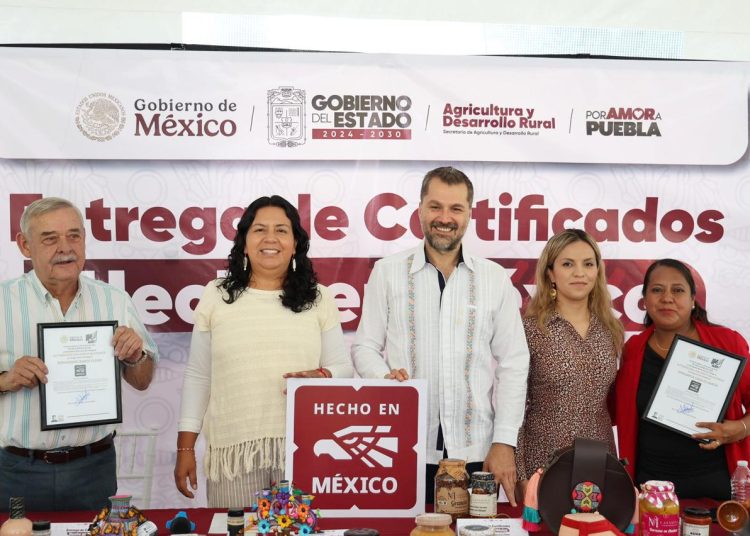 Entregan 98 certificados ‘Hecho en México’ a productores poblanos