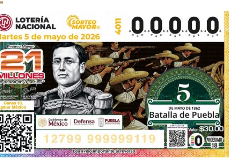 Puebla albergará al Sorteo Mayor por la Batalla del 5 de Mayo