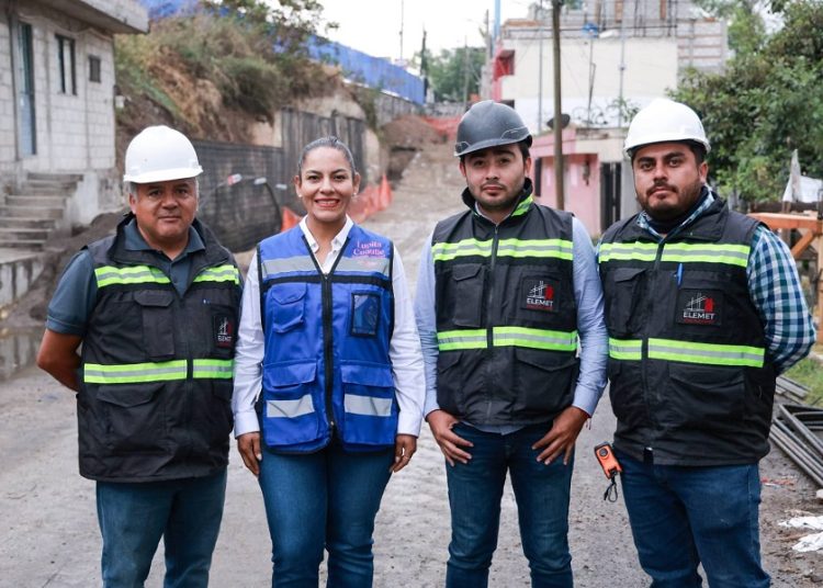 Lupita Cuautle inicia rehabilitación vial en Concepción Guadalupe