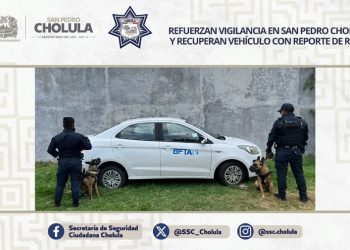 Recuperan vehículo robado en San Pedro Cholula