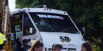 Irregular transporte implicado en accidente