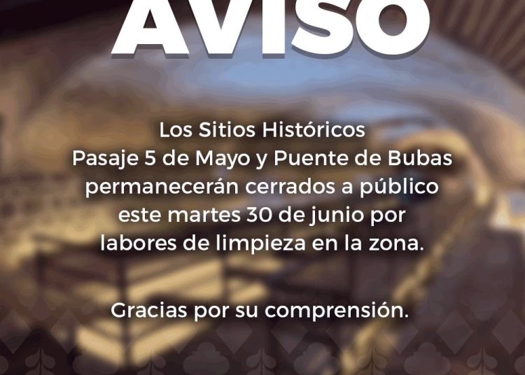 Informa Gobierno de Pepe Chedraui cierre temporal de sitios históricos por limpieza