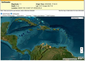 Estremece a Venezuela terremoto de 7.5