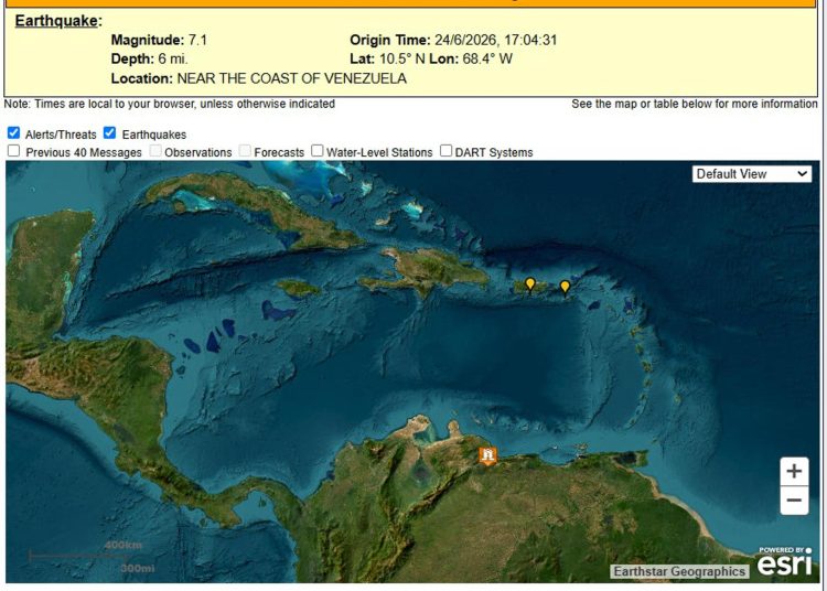 Estremece a Venezuela terremoto de 7.5