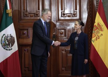 VIDEO: Sheinbaum recibe al rey Felipe VI en Palacio Nacional