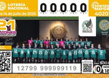 Lotería Nacional lanza cachito conmemorativo de la Selección Mexicana
