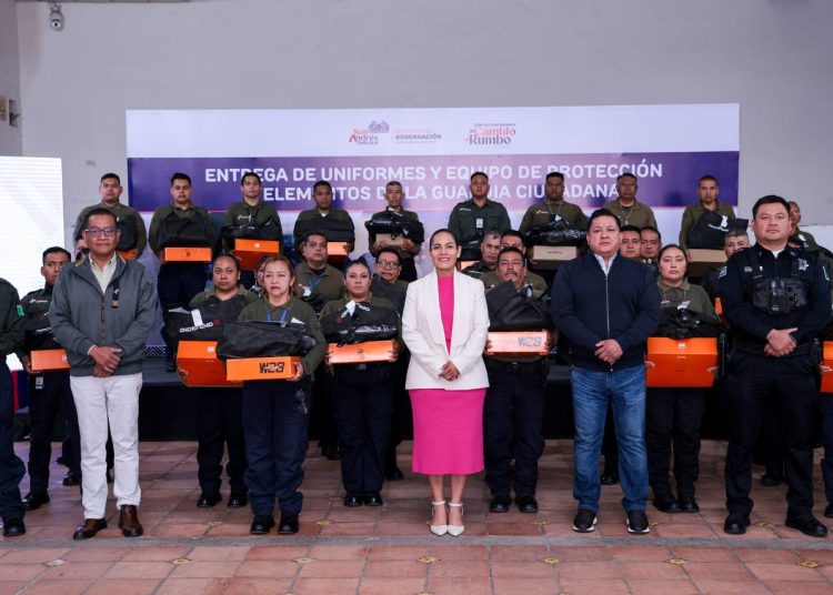 Dignifica Lupita Cuautle a la Guardia Ciudadana de San Andrés Cholula