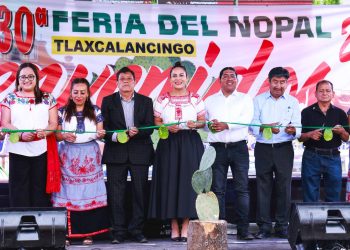 Celebra Lupita Cuautle la tradición y el orgullo de Tlaxcalancingo en la Feria del Nopal 2026