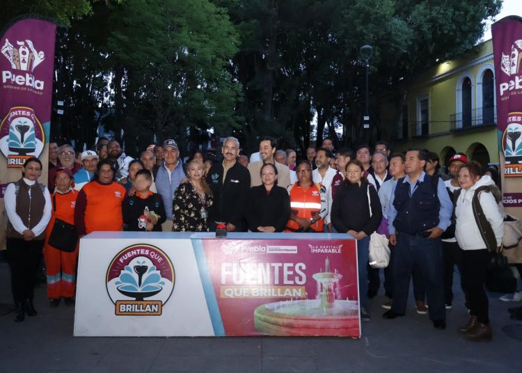 Inaugura Gobierno de Pepe Chedraui mantenimiento integral de la Fuente Álvaro Obregón