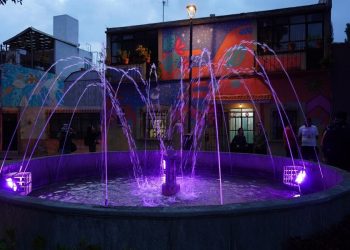 Rehabilitan fuente del Parque de Xanenetla