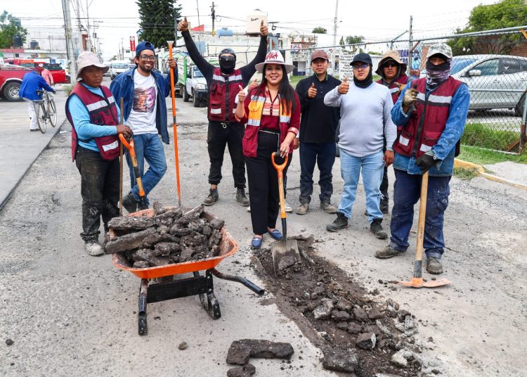 Tonantzin Fernández impulsa el programa de bacheo más amplio en la historia de Cholula