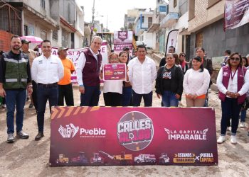 Supervisa Pepe Chedraui trabajos de pavimentación en la Junta Auxiliar Santo Tomás Chautla