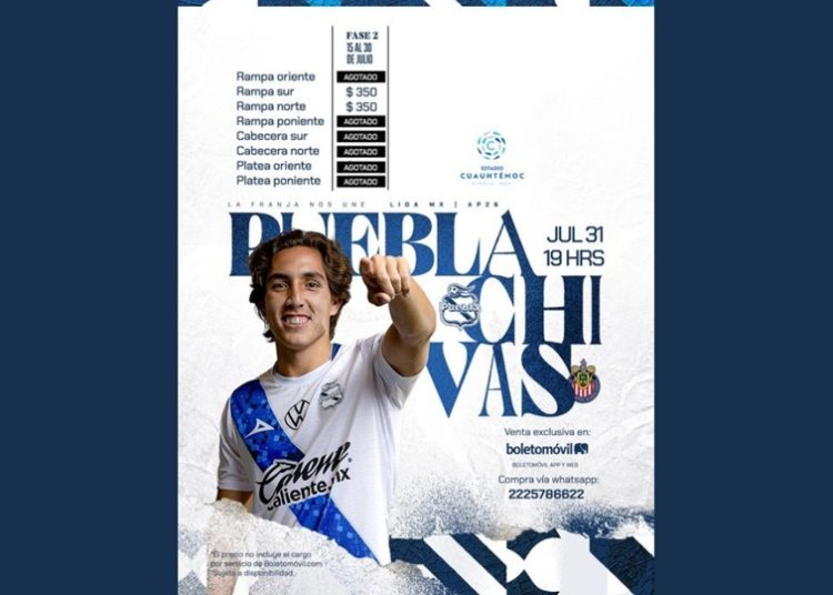 Se agotan los boletos para el Puebla-Chivas